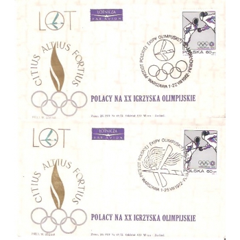 1972 Igrzyska Olimpijskie - przelot polskiej ekipy olimpijskiej na trasie Warszawa - Monachium